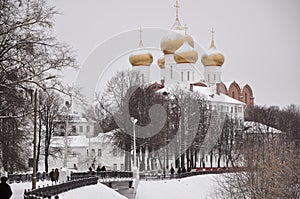 Yaroslavl. Construction Of The Assumption Cathedral.