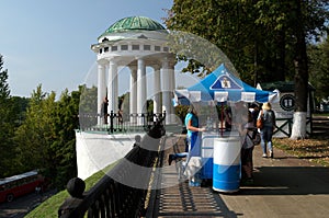 YAROSLAVL, RUSSIA - SEPTEMBER 08, 2018: Governor`s gazebo