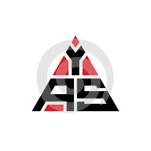 YAS triangle letter logo design with triangle shape. YAS triangle logo design monogram. YAS triangle vector logo template with red