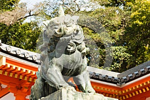 Yasaka-jinja Shrine. a famous shrine in the Ancient city of Kyoto, Japan.