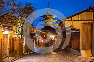 Yasaka Pagoda and Japanese old town in Higashiyama