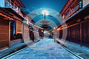 Yasaka Pagoda and Sannen Zaka Street in Kyoto, Japan