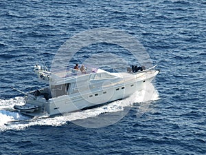 Yatch in the Ligure sea photo