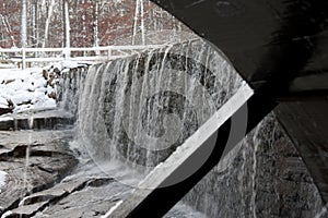 Yates Mill Pond Water Wheel with Waterfall