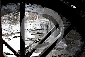 Yates Mill Pond Water Wheel with Waterfall