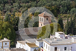 Yator church surrounded by trees photo
