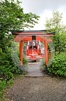 Yatsurugi shrine inside Shinsen-en temple.  Kyoto Japan  ã€€ã€€