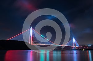 Yavuz Sultan Selim Bridge in Istanbul, Turkey