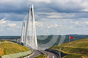 Yavuz Sultan Selim Bridge in Istanbul, Turkey