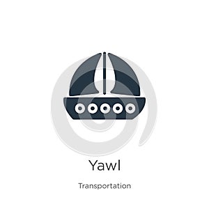 Yawl icon vector. Trendy flat yawl icon from transportation collection isolated on white background. Vector illustration can be