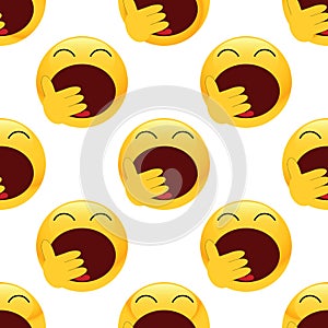 Yawning emoticon pattern