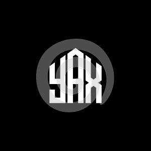 YAX letter logo design on BLACK background. YAX creative initials letter logo concept. YAX letter design
