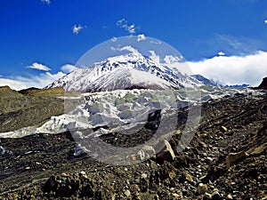 Yazghil Glacier in Shimshal valley, Karakoram, Northern Pakistan