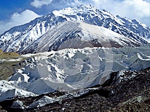 Yazghil Glacier in Shimshal valley, Karakoram, Northern Pakistan