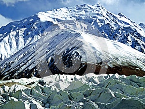 Yazghil Glacier in Shimshal valley, Karakoram, Northern Pakistan