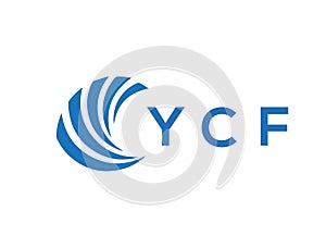 YCF letter logo design on white background. YCF creative circle letter logo concept. YCF letter design