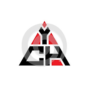 YCH triangle letter logo design with triangle shape. YCH triangle logo design monogram. YCH triangle vector logo template with red