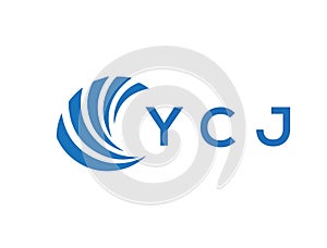 YCJ letter logo design on white background. YCJ creative circle letter logo concept. YCJ letter design