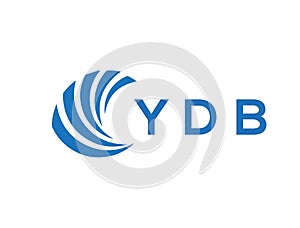 YDB letter logo design on white background. YDB creative circle letter logo concept. YDB letter design