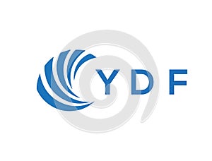 YDF letter logo design on white background. YDF creative circle letter logo concept. YDF letter design.YDF letter logo design on