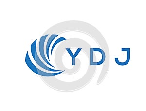 YDJ letter logo design on white background. YDJ creative circle letter logo concept. YDJ letter design