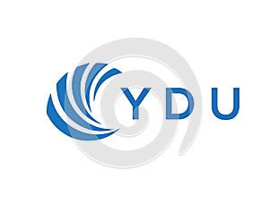 YDU letter logo design on white background. YDU creative circle letter logo concept. YDU letter design