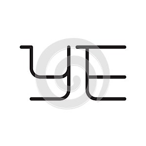 ye initial letter vector logo icon