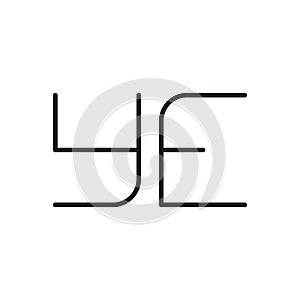 ye initial letter vector logo icon