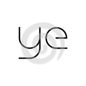 ye initial letter vector logo icon