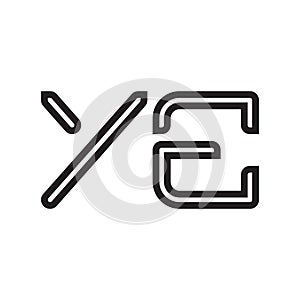 ye initial letter vector logo icon