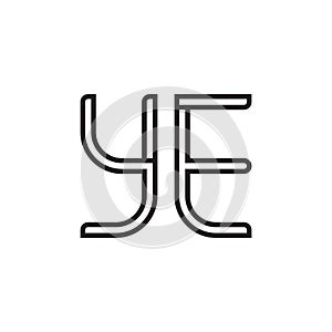 ye initial letter vector logo icon