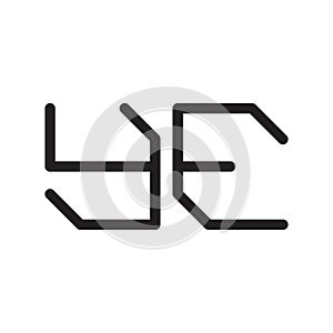 ye initial letter vector logo icon