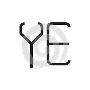ye initial letter vector logo icon