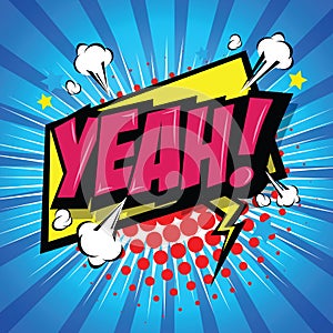 Yeah! Comic Speech Bubble. Vector Eps 10.
