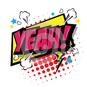 Yeah! Comic Speech Bubble. Vector Eps 10.