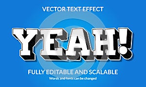 Yeah Editable 3D text style effect