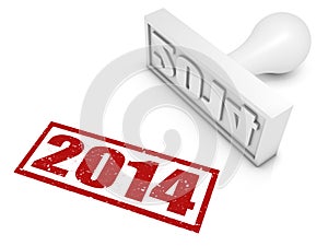 Year 2014 Rubber Stamp
