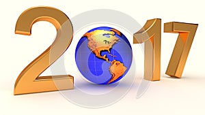 Year 2017 Earth gobe