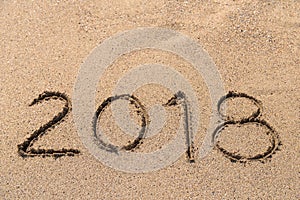 Year 2018 Written On Sand