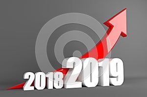 Year 2019 Business Arrow - Growth