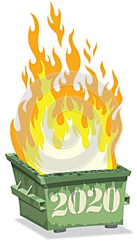 Year 2020 Dumpster fire metaphor