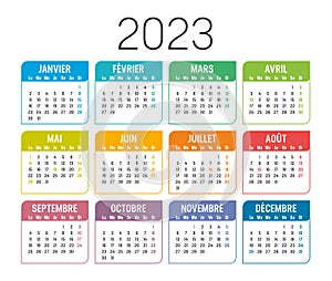 Year 2023 French calendar