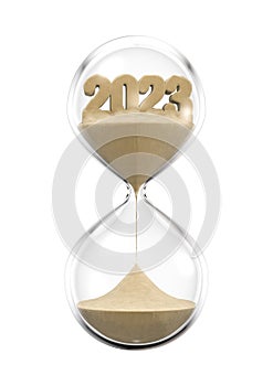 Year 2023 hourglass