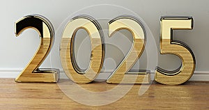 Year 2025 gold letters