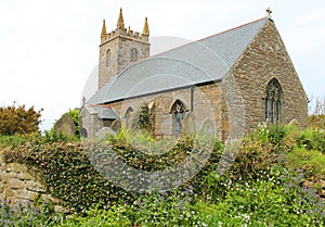 St Bridget's parish church in Morvah on the Penwith peninsula in wild west Cornwall England