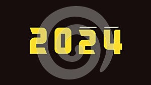 Year changing from 2023 to 2024. Loading 2023 to 2024 progress bar Alpha Channel Animation. Almost reaching New Year Wishes 2024.