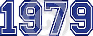 1979 Year college font