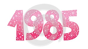 Year 1985 decorative celebratory number
