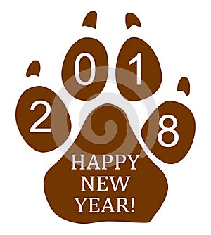 Year of dog 2018 sylvester symbol