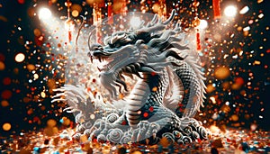 Year of the dragon, 2024 Chinese new year. generative Ai